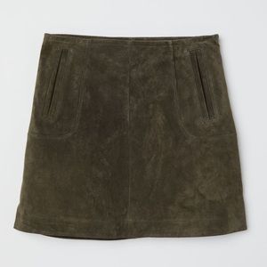 Sale⭐️H&M Premium Suede Leather Skirt